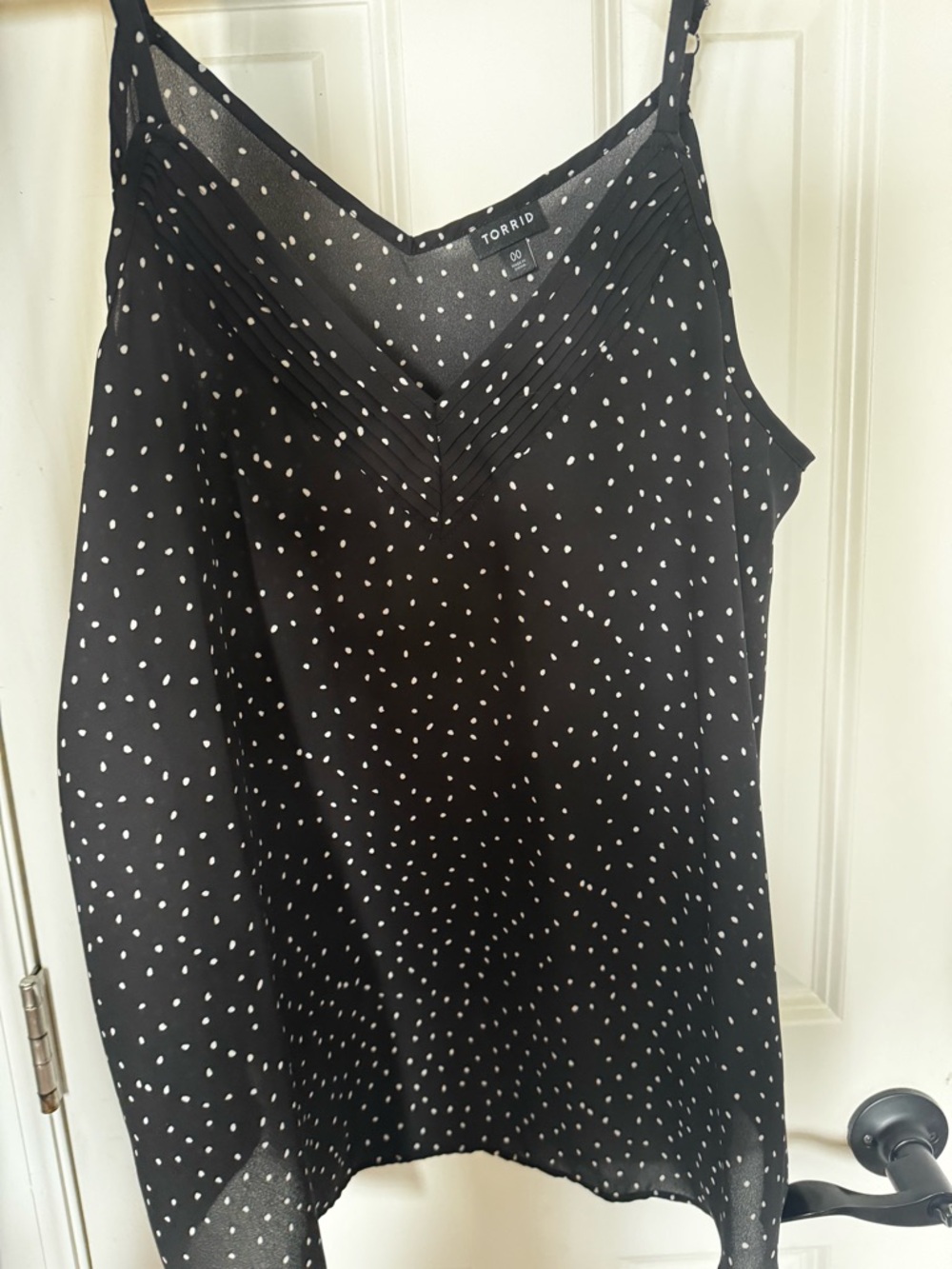torrid Black with White Polka Dot Sleeveless Top
